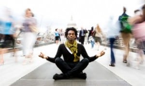 Mindfulness for People Who Are Too Busy to Meditate - Providence Holistic Counseling Services Mindfulness for People Who Are Too Busy to Meditate - Providence Holistic Counseling Services - black-man-meditating-in-busy-world1