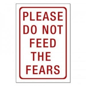 Overcoming Fear is Not as Easy as a Bumper Sticker Slogan - Providence Holistic Counseling Services- please do not feed the fears