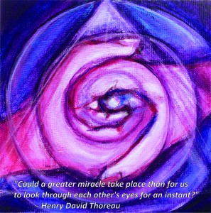 Look Up and Get Connected - Providence Holistic Counseling Services - Thoreau Greater Miracle - Unity of hands and all seeing eye