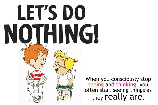 Why Learn How To Do Nothing? - Providence Holistic Counseling Services - lets do nothing comic