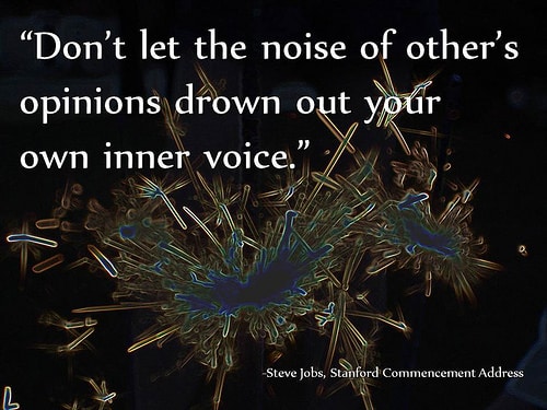 How To Listen to Your Intuition - Providence Life Caching and Reiki Counseling - The noise of others opinions intuition Steve Jobs