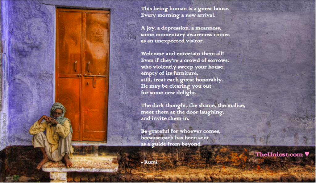 The Guest House Poem : The Guest House Rumi poem instant download printable | Etsy, This being human is a guest house.